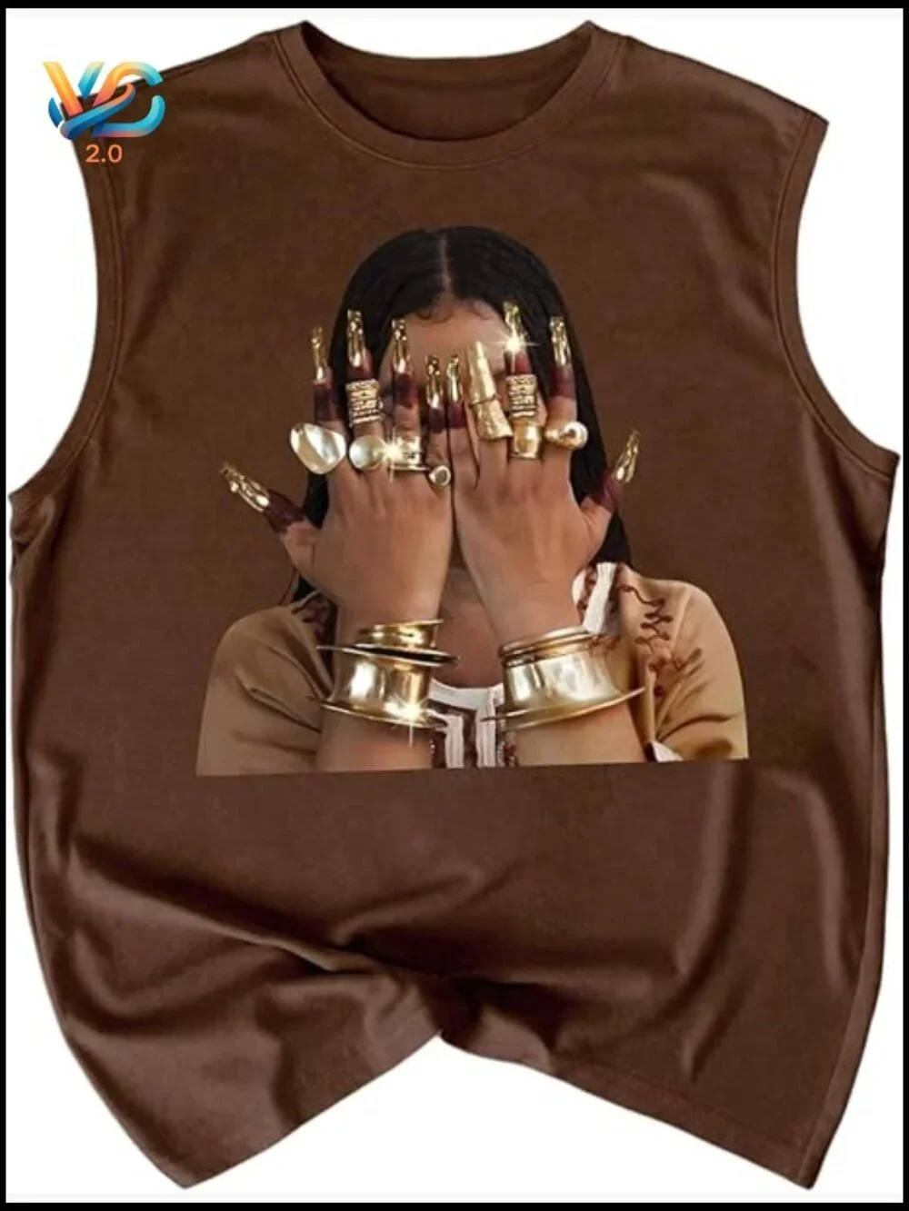 Graphic Crew Neck Sleeveless Tank Top Men's Casual Summer T Shirt